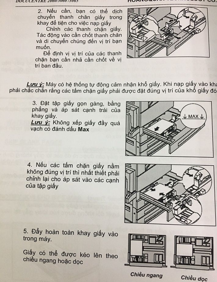 Hướng dẫn cách cài khổ giấy máy photocopy Xerox 3060