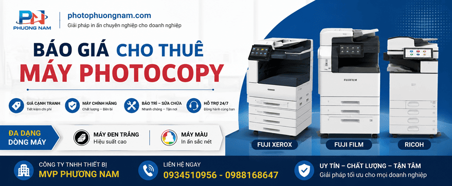 báo giá cho thuê máy photocopy tại vĩnh phúc