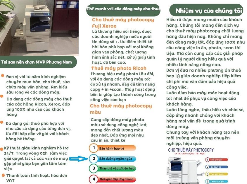 dịch vụ cho thuê máy photo tại hà nội