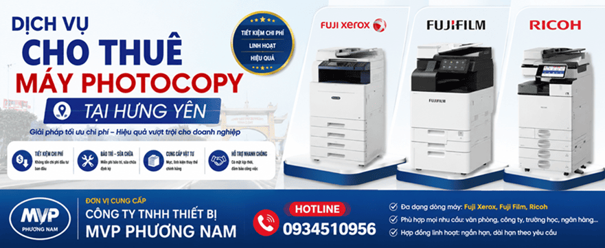 Cho thuê máy photocopy tại Hưng Yên