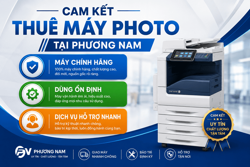 CAM KẾT THUÊ MÁY PHOTOCOPY PHƯƠNG NAM