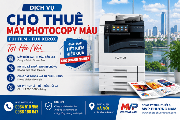 Cho thuê máy photocopy màu